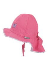 Sterntaler klobouček s plachetkou dívčí UV 50+ růžový, motýlek, Bio bavlna 1412110, 55