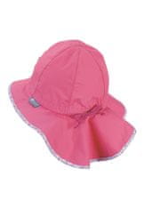 Sterntaler klobouček s plachetkou dívčí UV 50+ růžový, motýlek, Bio bavlna 1412110, 45