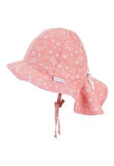 Sterntaler klobouček s plachetkou baby dívčí UV 15 růžový, motýlci 1402123, 49