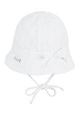 Sterntaler klobouček baby dívčí s perleťovým efektem UV 50+ bílý 1402111, 39