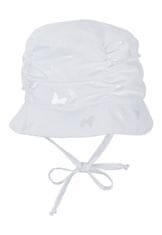 Sterntaler klobouček baby dívčí s perleťovým efektem UV 50+ bílý 1402111, 39