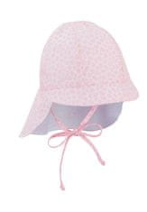 Sterntaler čepička s plachetkou baby dívčí UV 30 růžová, Bio bavlna 1402130, 49
