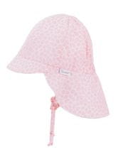 Sterntaler čepička s plachetkou baby dívčí UV 30 růžová, Bio bavlna 1402130, 49