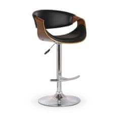 Halmar Barová židle H-100 - černá / ořech / chrom