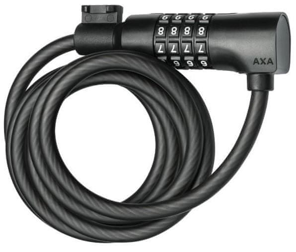 Levně AXA Zámek na kolo AXA Cable Resolute C8-180 Code černá mat