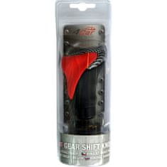 4Car Rukojeť řadicí páky kožená červeno-černá s karbonem