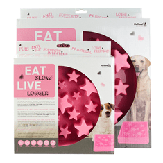 Eat Slow Live Longer zpomalovací miska Star růžová 30cm