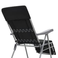 Petromila Skládací zahradní židle s poduškami 2 ks černé