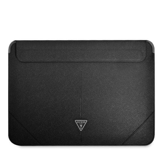 Guess Saffiano Triangle pouzdro pro Macbook 13/14", černé Černá