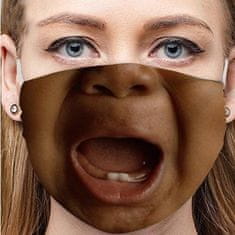 02M Zábavná maska na obličej 3D potisk - zuby