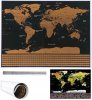 ISO Velká Stírací mapa světa s vlajkami Deluxe 82 x 59 cm černá