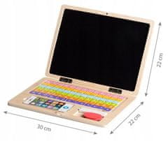 EcoToys Dřevěný notebook s magnetickým monitorem