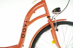 Davi jízdní kolo lila, kola 28”, výška 160-185 cm, 1-rychlostní oranžový