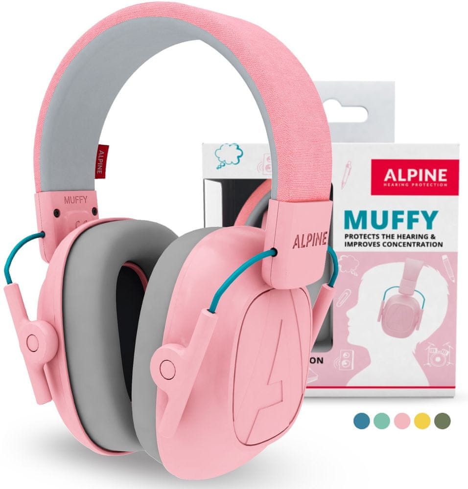 Levně ALPINE Hearing Muffy, růžová