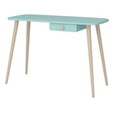 Danish Style Pracovní stůl Adel, 110 cm, tyrkysová