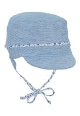 Sterntaler čepička baby chlapecká UV 50+ modrá, Bio bavlna 1612117, 43