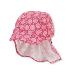 Sterntaler čepice s plachetkou dívčí kytky, růžová, UV 15, Bio bavlna 1422124, 49