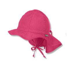 Sterntaler Klobouk s plachetkou jednobarevný, tmavě růžový 50+ UV filtr 1511620, 43