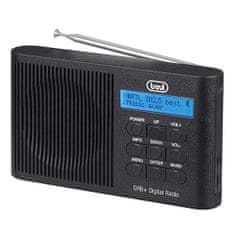 Trevi Rádio , DAB 7F91 R BK, přenosné, DAB/DAB+/FM, hodiny, budík, 5 V 1A, barva černá