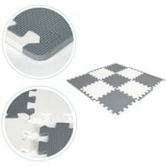 EcoToys Pěnové puzzle šedo-bílé s okraji