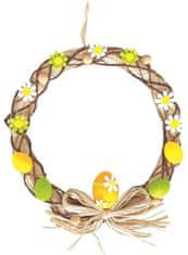 Anděl Přerov Velikonoční věnec žluto-zelený žluté vejce 30cm