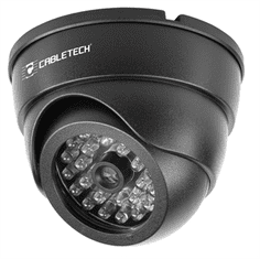 Cabletech Atrapa kamery Cabletech DK-3, černá, LED dioda, DOME URZ0991