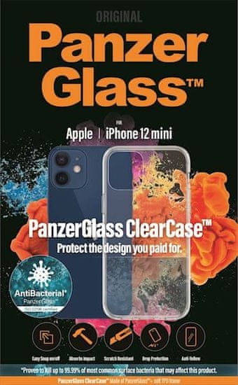 PanzerGlass ClearCase Antibacterial pro Apple iPhone 12 Mini 5,4″ 0248