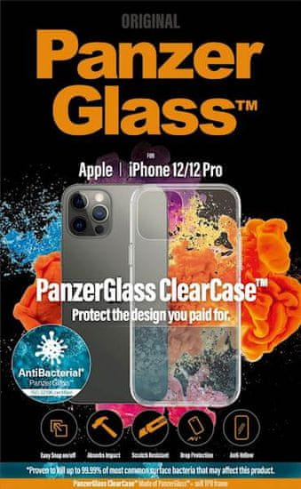 PanzerGlass ClearCase Antibacterial pro Apple iPhone 12/12 Pro 6,1″ 0249