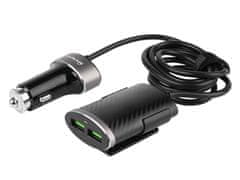 Nabíječka do zapalovače 12 / 24 V, 2 x USB + 2 x USB 5,1 A na kabelu s klipem, MyWay