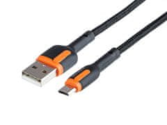Carmotion Nabíjecí spletený kabel 100 cm, USB > micro USB, MYWAY