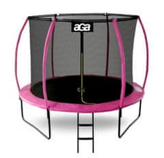 Aga SPORT EXCLUSIVE Trampolína 250 cm Růžová + ochranná síť + žebřík