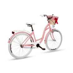 Goetze jízdní kolo colorus, kola 28”, výška 160-185 cm, 1-rychlostní růžový/bílý