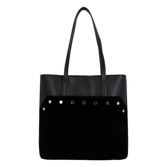 Carine Módní dámská koženková taška Venezia, černá