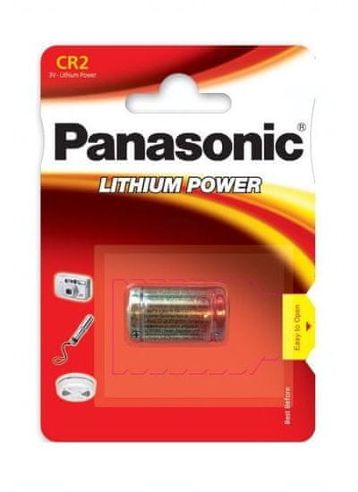 Panasonic Baterie CR2, EL1CR2, DLCR2, KCR2, RLCR2, DR2R, RLCR2-L, 5046LC, CR17355, 3V, 850mAh