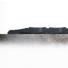 Černá gumová protiúnavová protiskluzová olejivzdorná rohož (okraj) - 150 x 90 x 1,25 cm