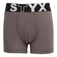 Styx Dětské boxerky sportovní guma tmavě šedé (GJ1063) - velikost 4-5 let