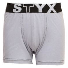 Styx Dětské boxerky sportovní guma světle šedé (GJ1067) - velikost 4-5 let