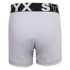 Styx Dětské boxerky sportovní guma světle šedé (GJ1067) - velikost 4-5 let