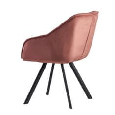 Bruxxi Jídelní židle Gepo, samet, růžová