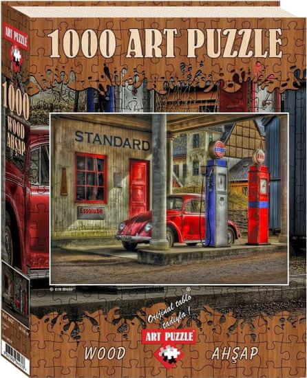 Art puzzle Dřevěné puzzle Čerpací stanice 1000 dílků
