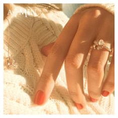Amen Originální stříbrný prsten se zirkony Love RQUBB (Obvod 52 mm)