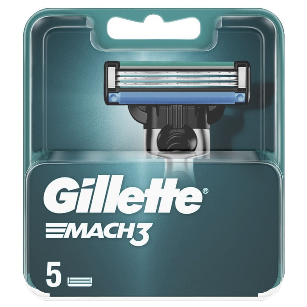 Levně Gillette Mach3 Pánské Náhradní Holicí Hlavice 5 ks 