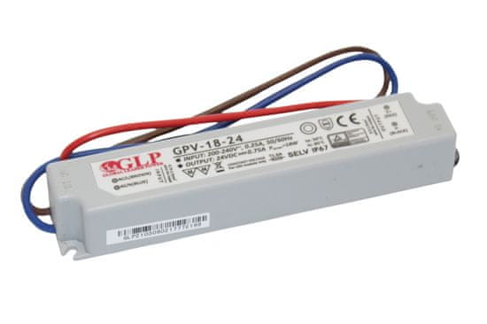 GLP LED napájecí zdroj IP67 GPV-18-24 18W 24V