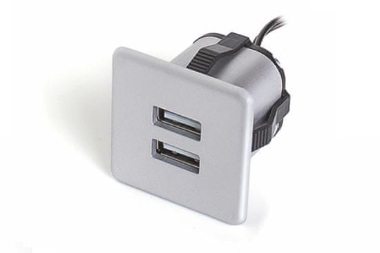 FURNIKA USB nabíječka hranatá aluminium