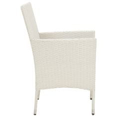 Vidaxl Zahradní židle s poduškami 4 ks polyratan bílé