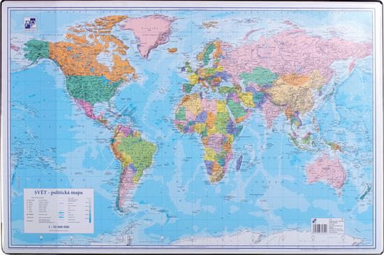 Karton P+P Pracovní podložky dekorované - jednostranná / mapa svět