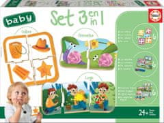 Educa Baby puzzle set Barvy, posloupnost a protiklady 3v1