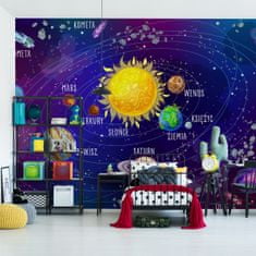 Muralo Fototapeta SLUNEČNÍ soustava Planety pohádka 135x90cm