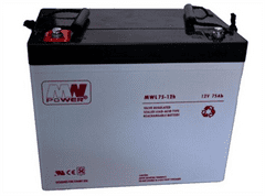 MW Power Baterie olověná 12V / 75Ah MPL 75-12 AGM gelový akumulátor, M6