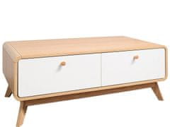 Danish Style Konferenční stolek Caitlin, 100 cm, přírodní / bílá
